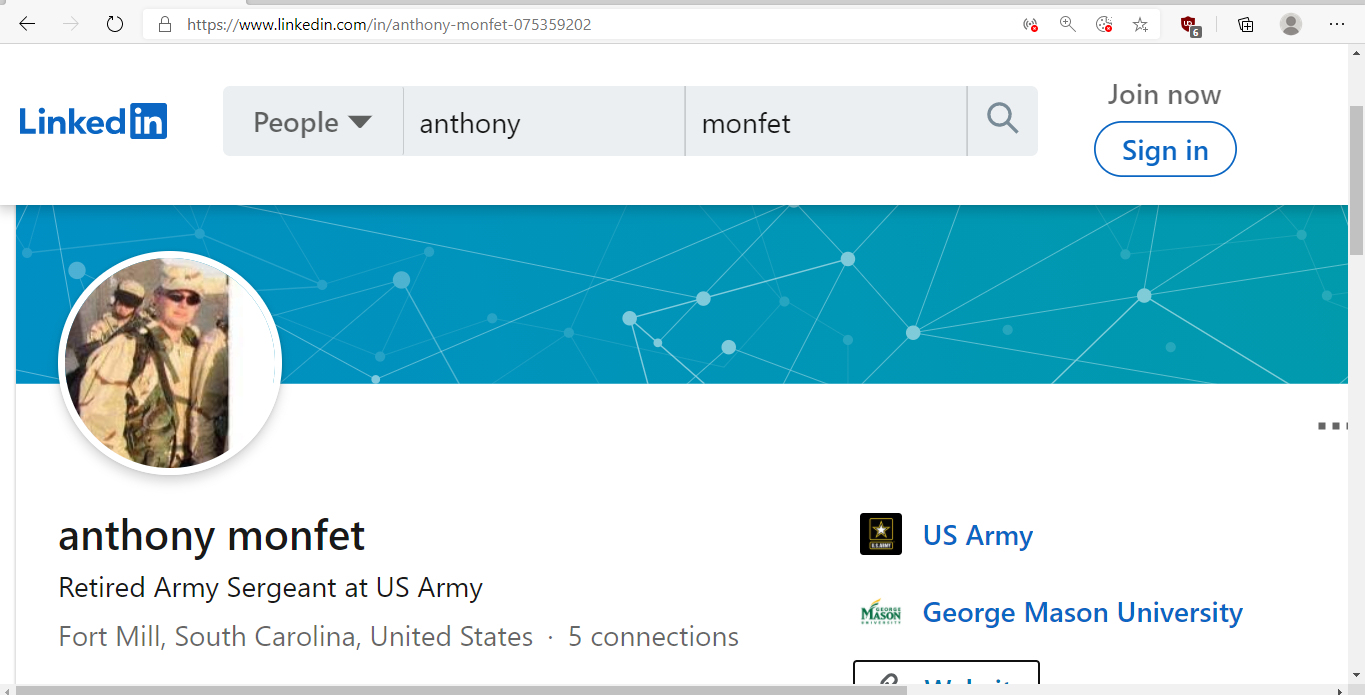 Anthony Monfet US Army